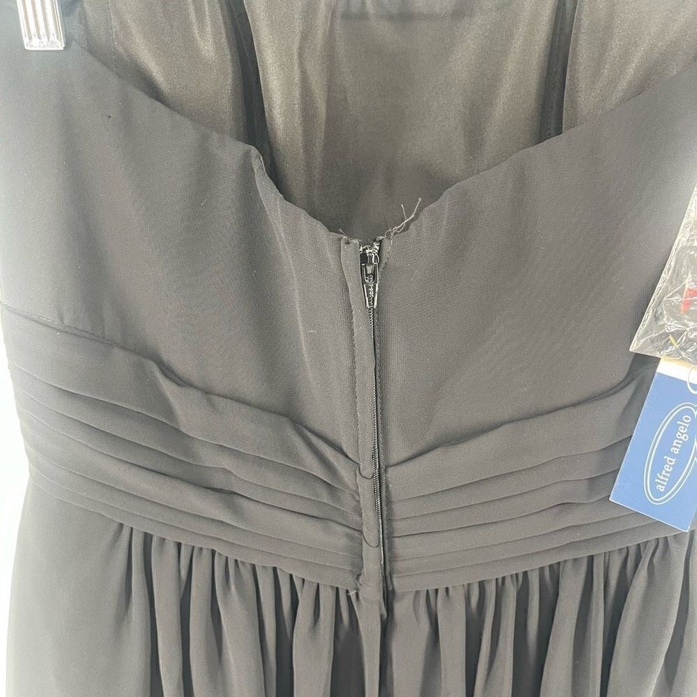 Alfred Angelo Women's Strapless Dress Mini Ruffled Party Cocktail Black NEW 8 - Picture 9 of 12